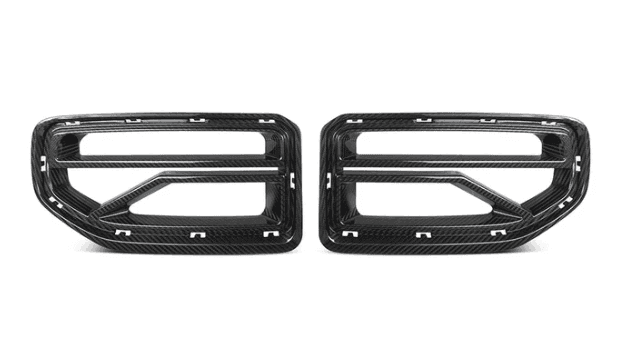 SooQoo BMW G87 M2 SQ-V Front Grilles In Gloss Carbon Fibre.