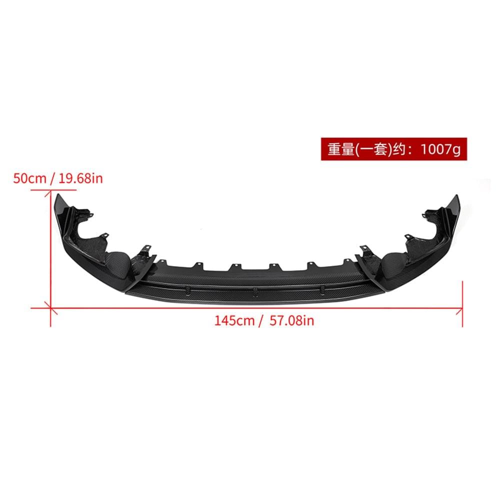 SOOQOO BMW X3 G01 X4 G02 LCI Carbon Fiber Front Lip.