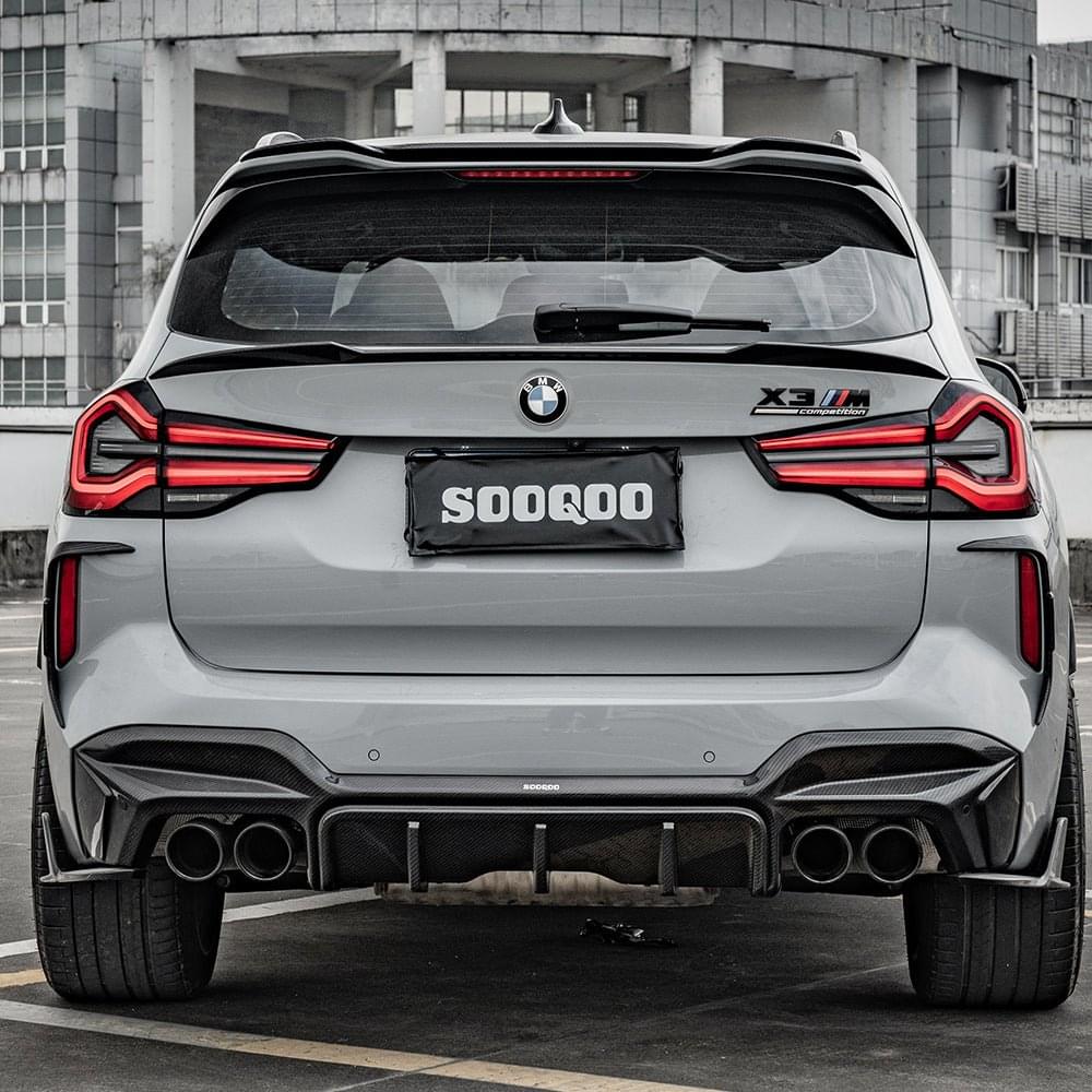 SOOQOO BMW X3M F97 Carbon Fiber Rear Diffuser.
