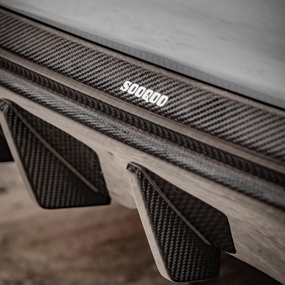 SOOQOO BMW X3M F97 Carbon Fiber Rear Diffuser.
