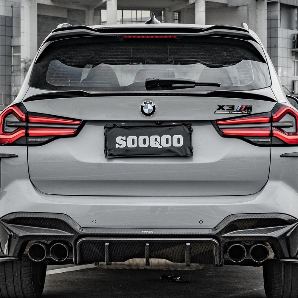 SOOQOO BMW X3M F97 Carbon Fiber Roof Spoiler.