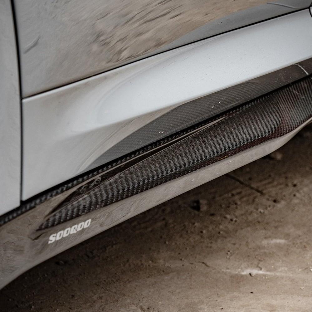 SOOQOO BMW X3M F97 X4M F98 Carbon Fiber Side Skirt.