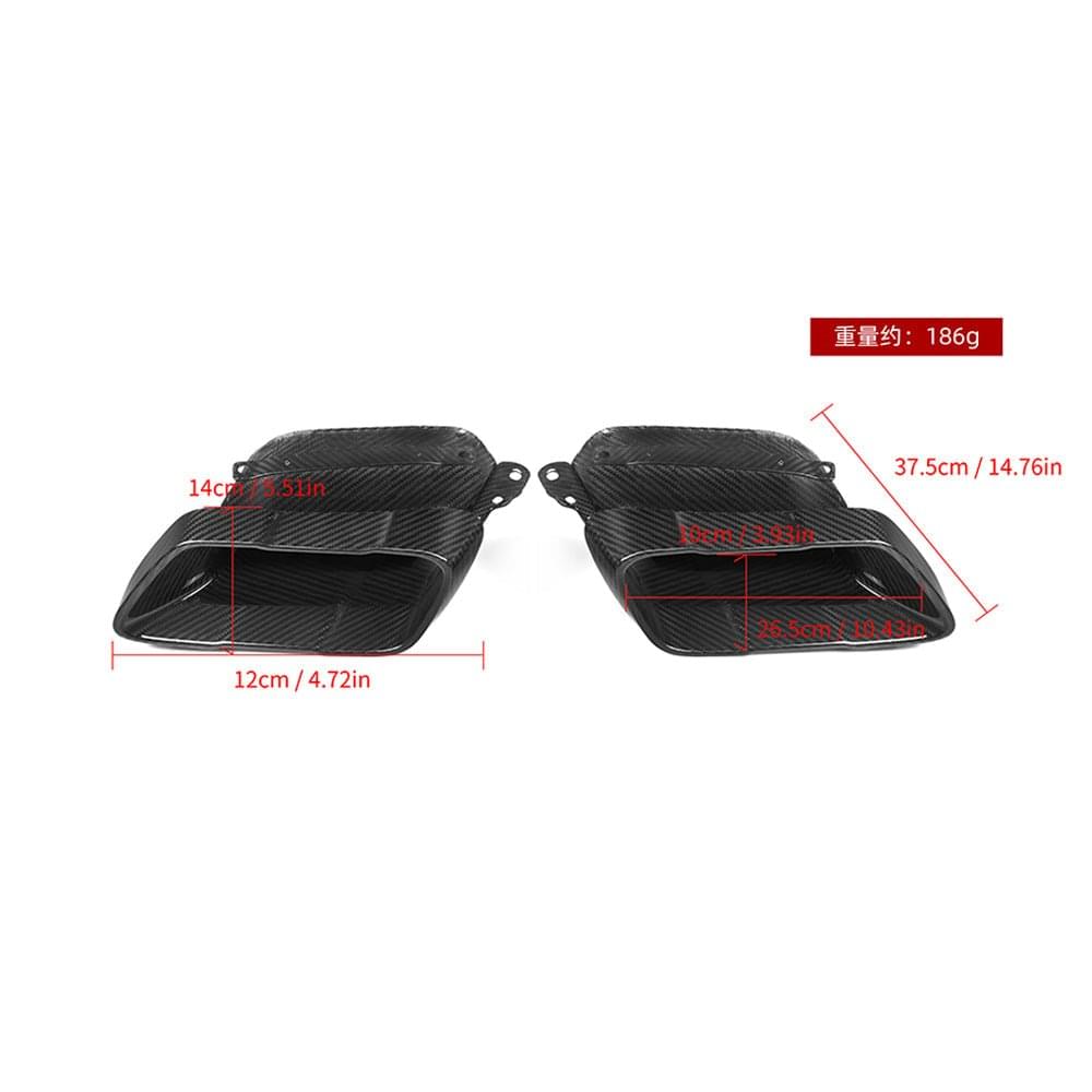 SOOQOO BMW X5 G05 Carbon Fiber Exhaust Tips.