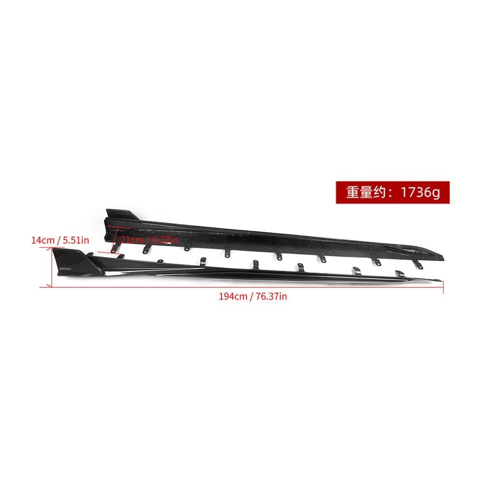 SOOQOO BMW X5 G05 Carbon Fiber Side Skirt.