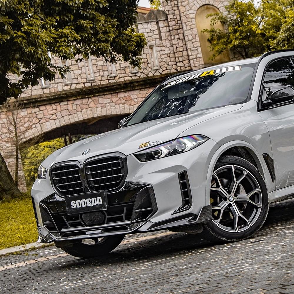 SOOQOO BMW X5 G05 LCI Carbon Fiber Front Lip.