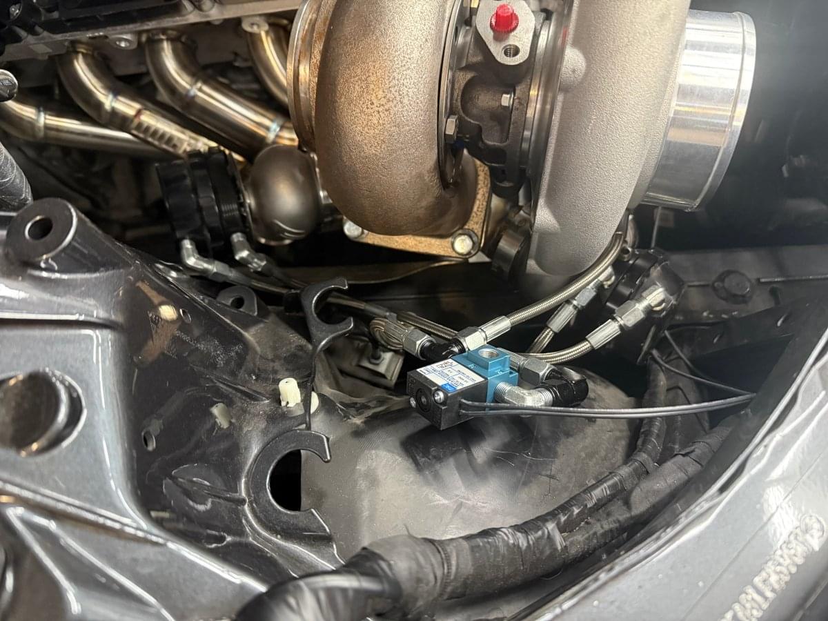 Stainless wastegate line kit.