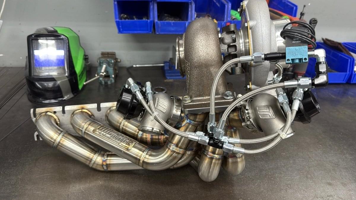 Stainless wastegate line kit.