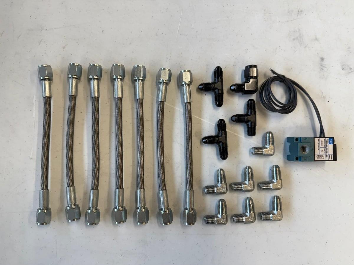 Stainless wastegate line kit.