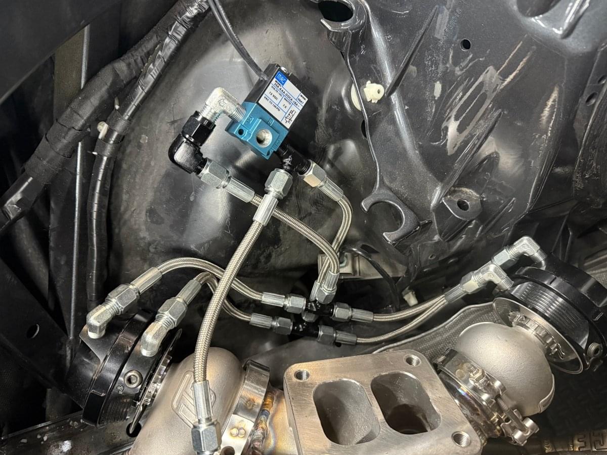 Stainless wastegate line kit.