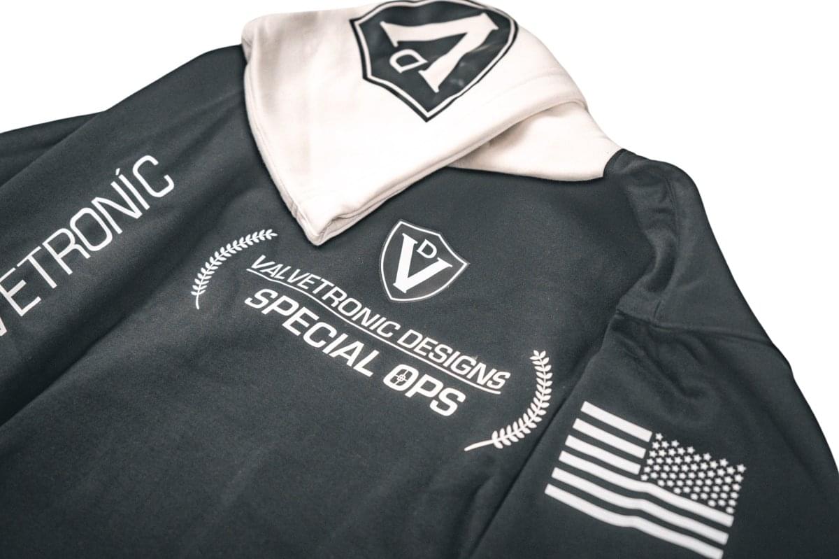Valvetronic Designs Black & White Hoodie.