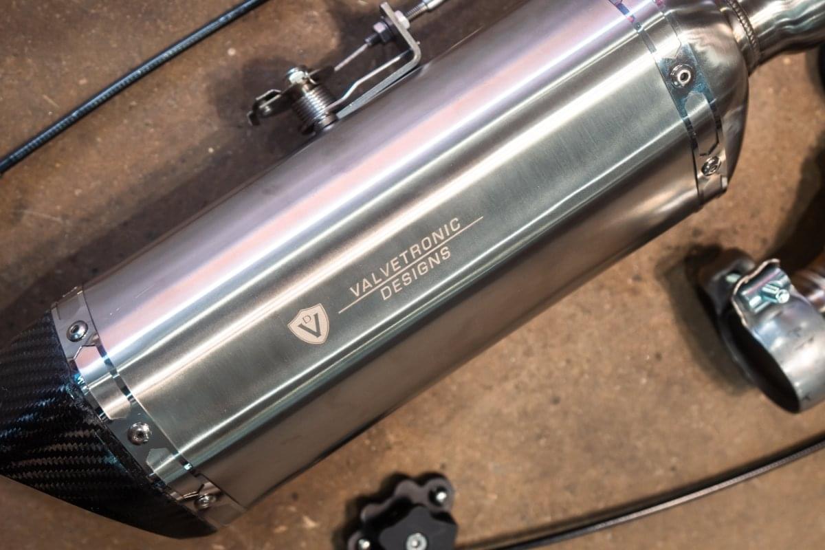 Valvetronic Motorcycle Valved Muffler.