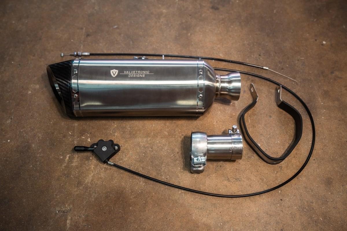 Valvetronic Motorcycle Valved Muffler.