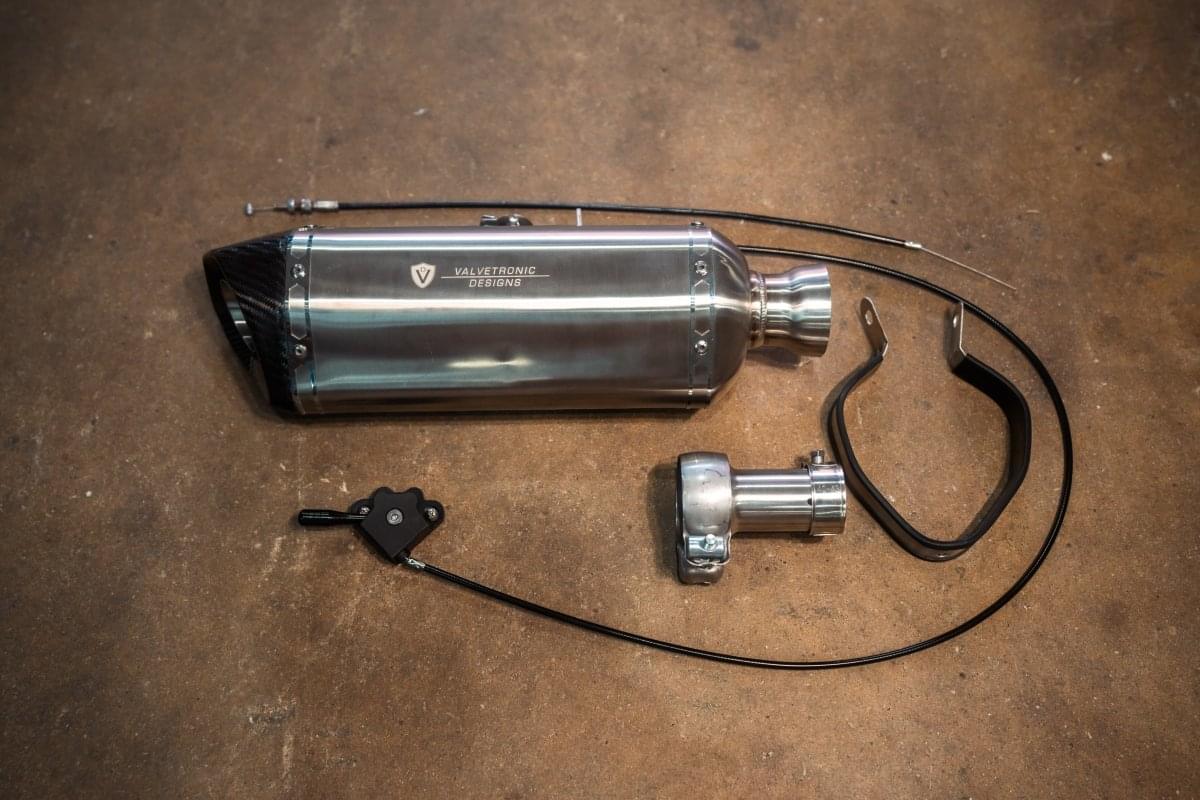 Valvetronic Motorcycle Valved Muffler.