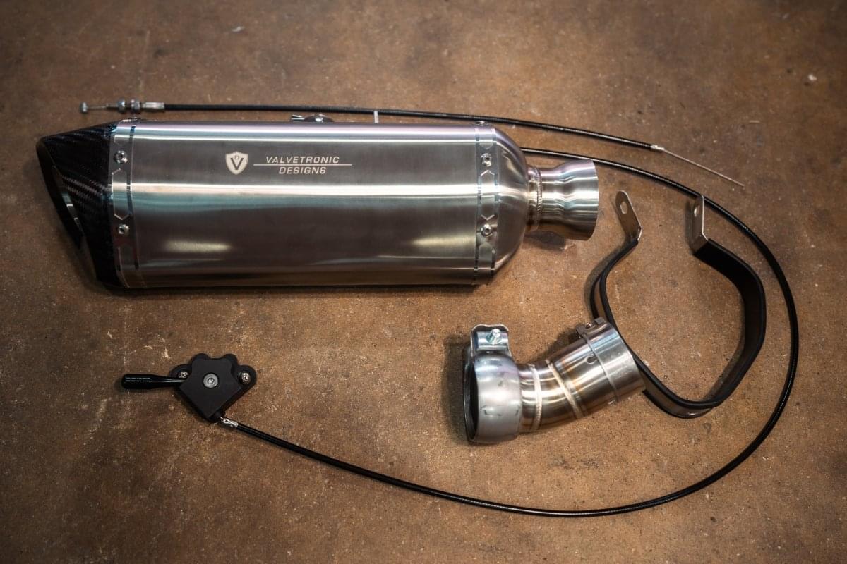 Valvetronic Motorcycle Valved Muffler.