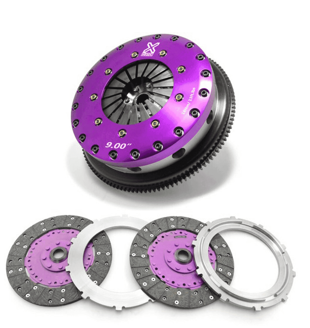 XClutch 9" Solid Ceramic Twin Disc Clutch Kit, XKBM23596-2E 2011+.