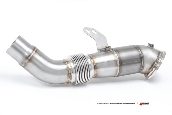 AMS Performance 2020+ Toyota Supra A90 Street Downpipe w/GESI Catalytic Converter - COLORADO N5X