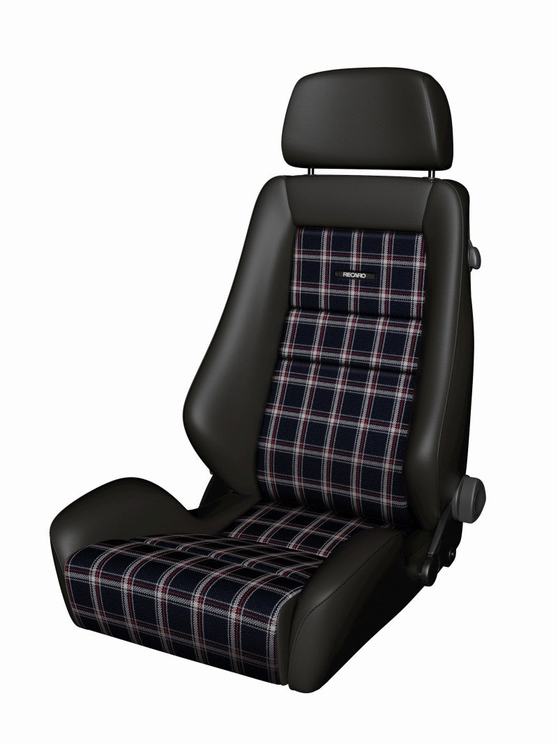 Recaro Classic LX Seat - Black Leather/Classic Checkered Fabric - COLORADO N5X