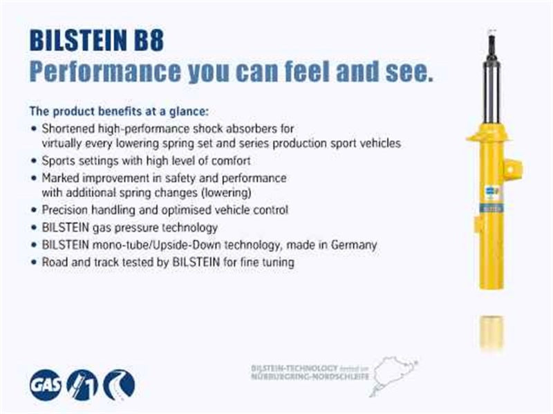 Bilstein B8 (SP) 06-11 BMW 323i/05-10 325i/07-12 328i/335i Front Left 36mm Monotube Strut Assembly - COLORADO N5X