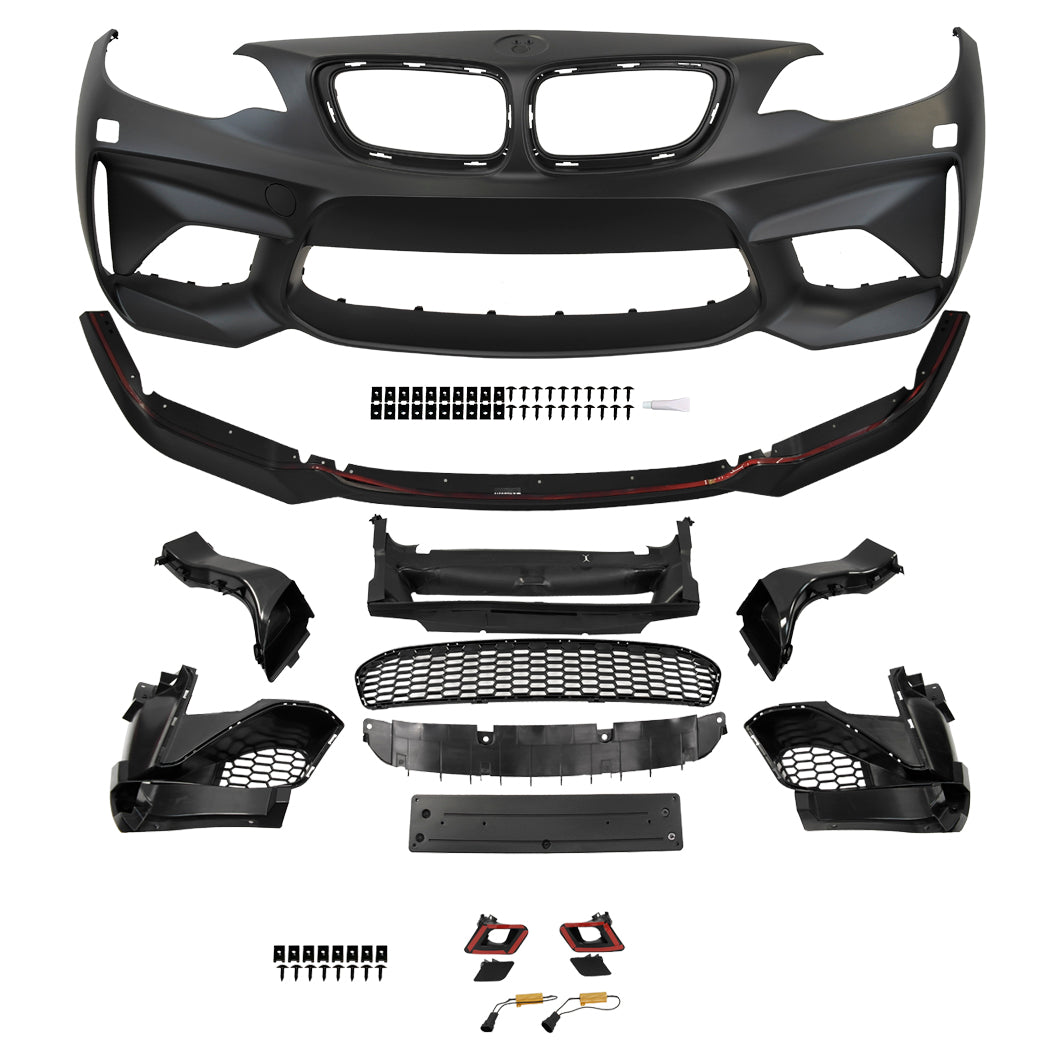 2014-2018 F22/F23 BMW M2 Style Front Bumper w/o PDC Holes w/ Front LIP - COLORADO N5X