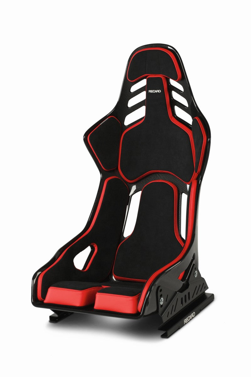 Recaro Podium (Medium) CFK Carbon Fiber Left Hand Seat - Black Alcantara/Red Leather - COLORADO N5X