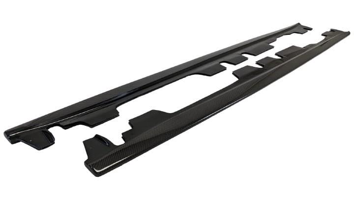 2007-2013 BMW M3 (E92 / E93) E-Type Carbon Fiber Side Skirt Extensions.