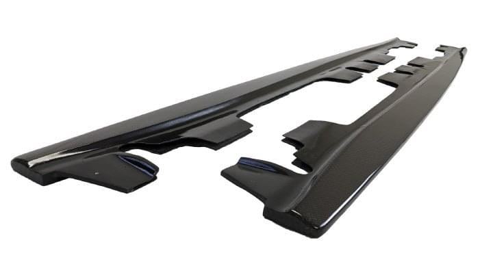 2007-2013 BMW M3 (E92 / E93) E-Type Carbon Fiber Side Skirt Extensions.