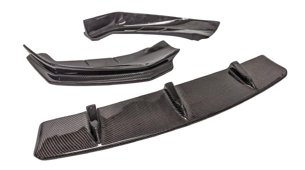 2017-2020 BMW 5 Series G30 Pre-LCI JGS Style Carbon Fiber Front Lip (3 PCS) for MT Front Bumper.