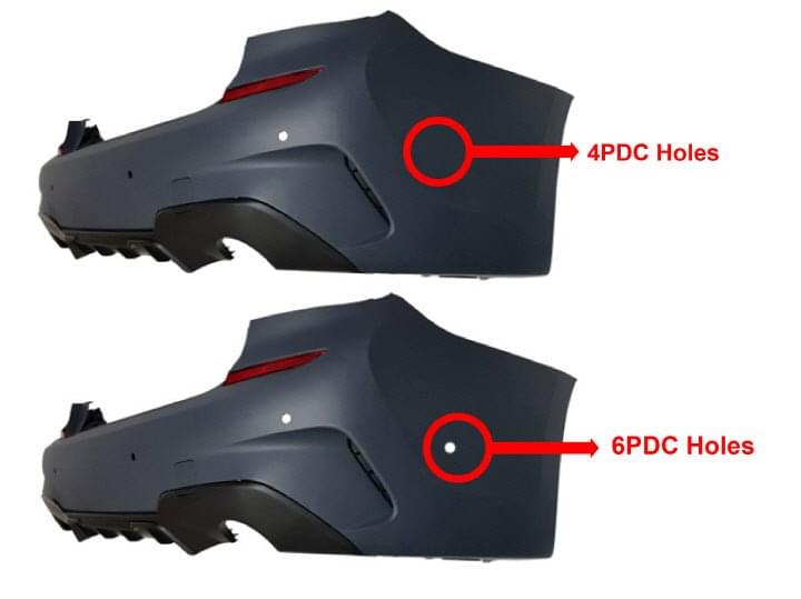 2019-2021 BMW PRE-LCI G20 3 Series, M-Performance Style Rear Bumper With PDC.