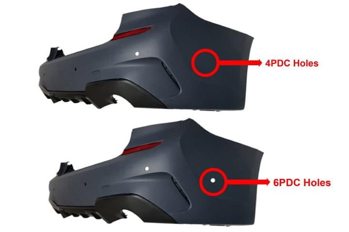 2019-2021 BMW PRE-LCI G20 3 Series, M-Performance Style Rear Bumper With PDC.