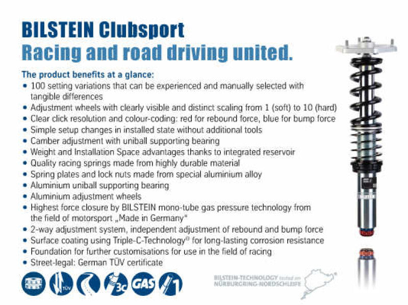Bilstein Clubsport 13-15 BMW 328/335/428/435/M235 xDrive Performance Suspension System - COLORADO N5X