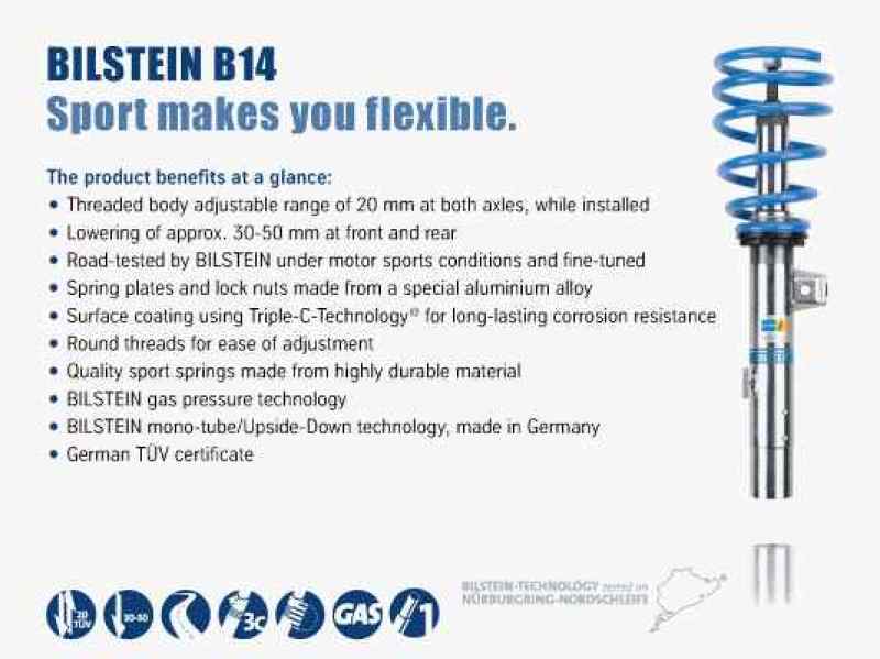 Bilstein B14 (PSS) 12-13 BMW 328i/335i Front & Rear Performance Suspension Kit - COLORADO N5X