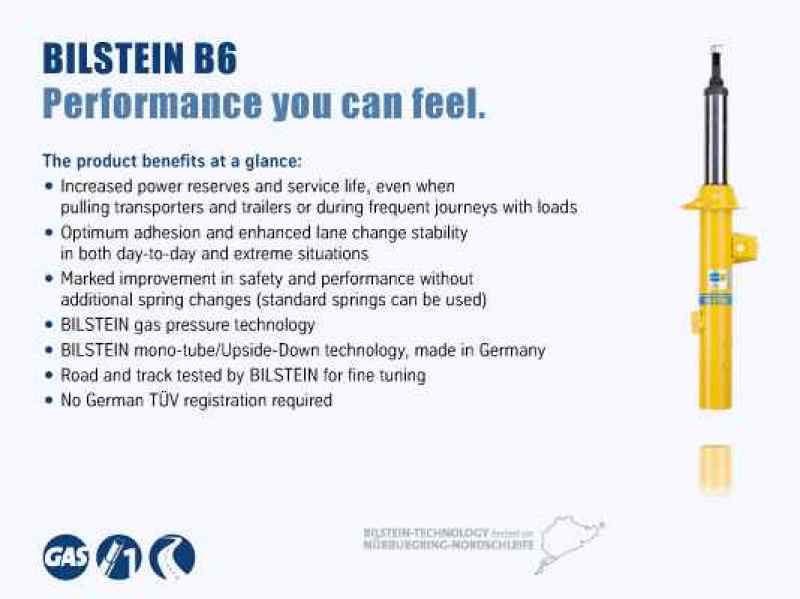 Bilstein B6 (HD) 2015 BMW M3/M4 w/o EDC Front Right 36mm Monotube Shock - COLORADO N5X