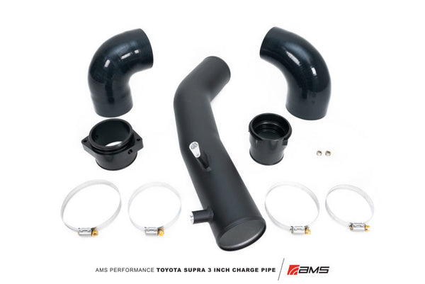 AMS Performance 2020+ Toyota Supra A90 Aluminum 3in Charge Pipe Kit - COLORADO N5X