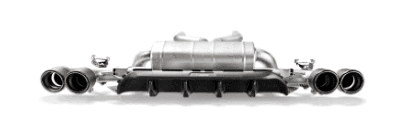 Akrapovic 18+ BMW M5 (F90) Rear Carbon Fiber Diffuser - Matte w/Red Akrapovic Logo.