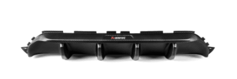 Akrapovic 18+ BMW M5 (F90) Rear Carbon Fiber Diffuser - Matte w/Red Akrapovic Logo.