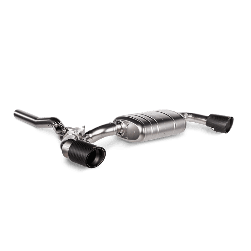 Akrapovic 2020+ BMW M135i / 2020 X2 M35i / Mini Clubman All4 Slip-On Line (Titanium) w/Carbon Tips.