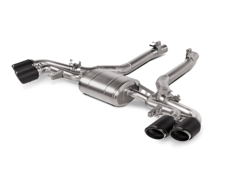Akrapovic 2020+ BMW X5M (F95)/X6M (F96) Slip-On Line (Titanium) w/Carbon Fiber Titanium Tips.