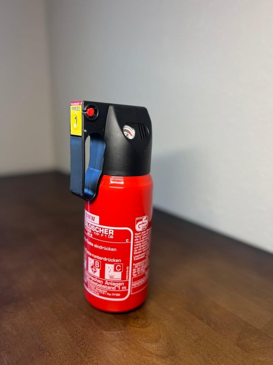 Bare BMW Branded 1 Kg Fire Extinguisher.