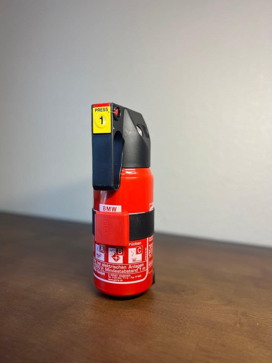 Bare BMW Branded 1 Kg Fire Extinguisher.