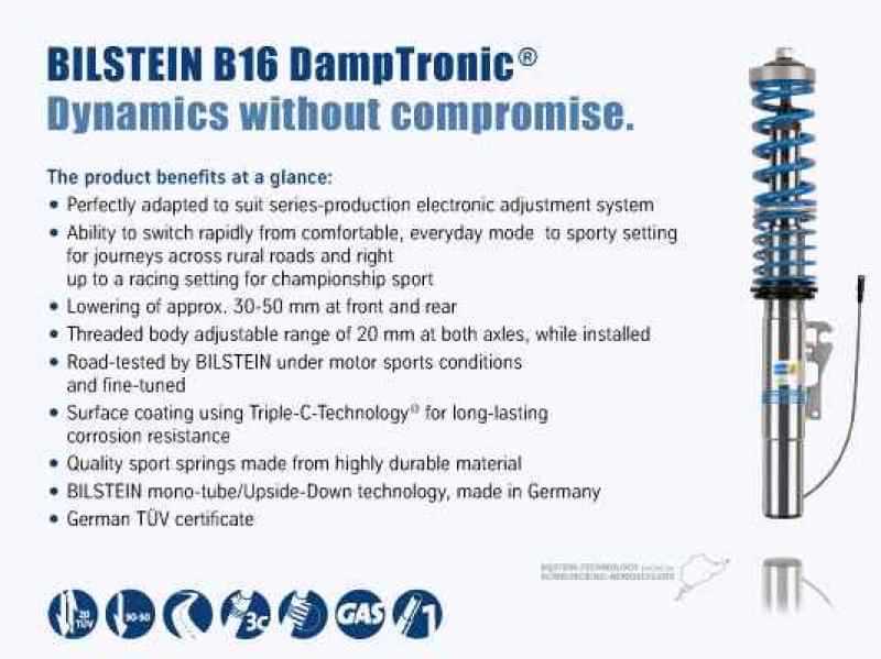Bilstein B16 (PSS10) 06-10 BMW E60 M5 EDC Performance Suspension System.