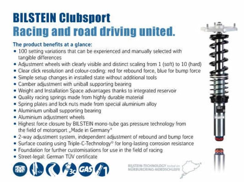 Bilstein Clubsport 2016 BMW M3/M4 Suspension Kit.