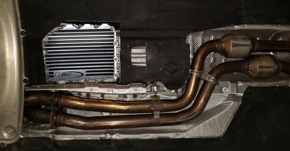 BMS Billet Aluminum BMW DCT transmission high capacity oil pan.