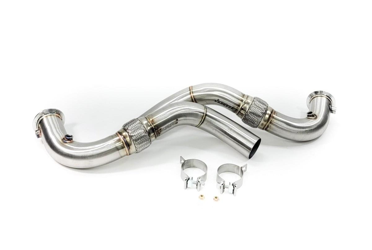 BMW F01 750i N63 / N63TU 3" Catless Downpipes.