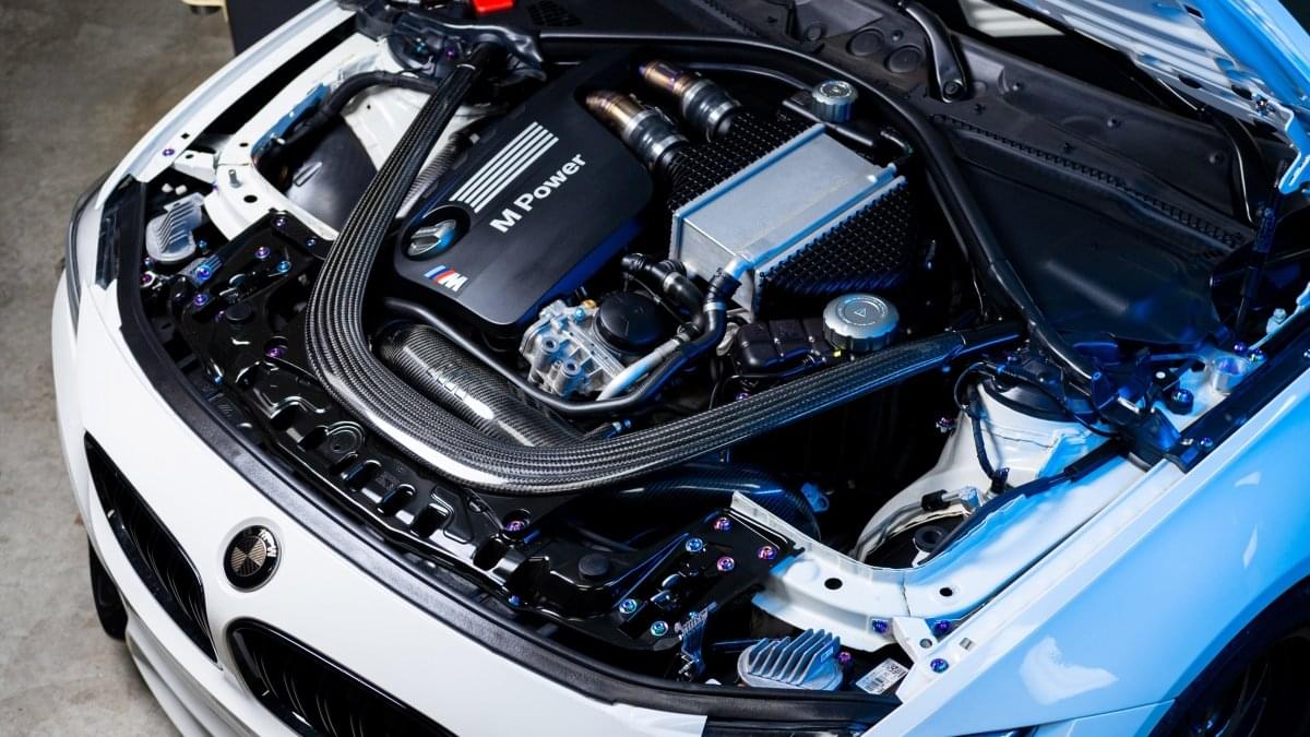 Dress Up Bolts Stage 2 Titanium Hardware Engine Bay Kit - BMW F80 M3 (2014-2018).