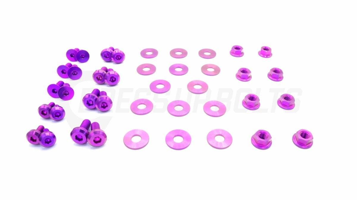 Dress Up Bolts Titanium Hardware Door Kit - BMW E82 135i (2007-2012).