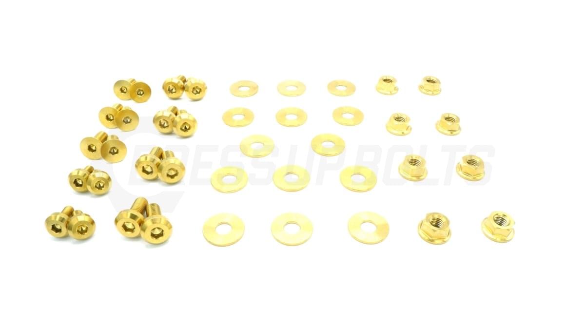 Dress Up Bolts Titanium Hardware Door Kit - BMW E82 135i (2007-2012).