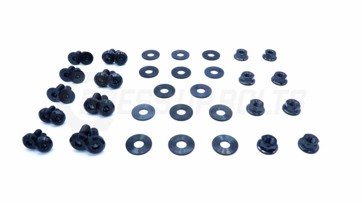 Dress Up Bolts Titanium Hardware Door Kit - BMW E82 135i (2007-2012).