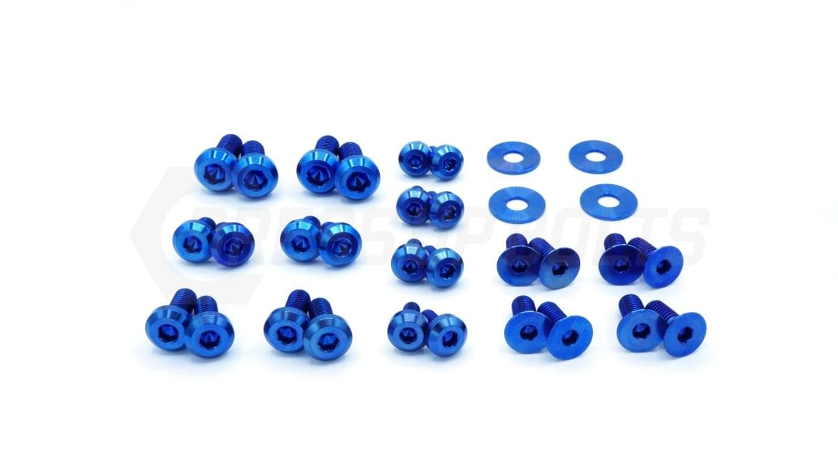Dress Up Bolts Titanium Hardware Door Kit - BMW F80 M3 (2014-2018).