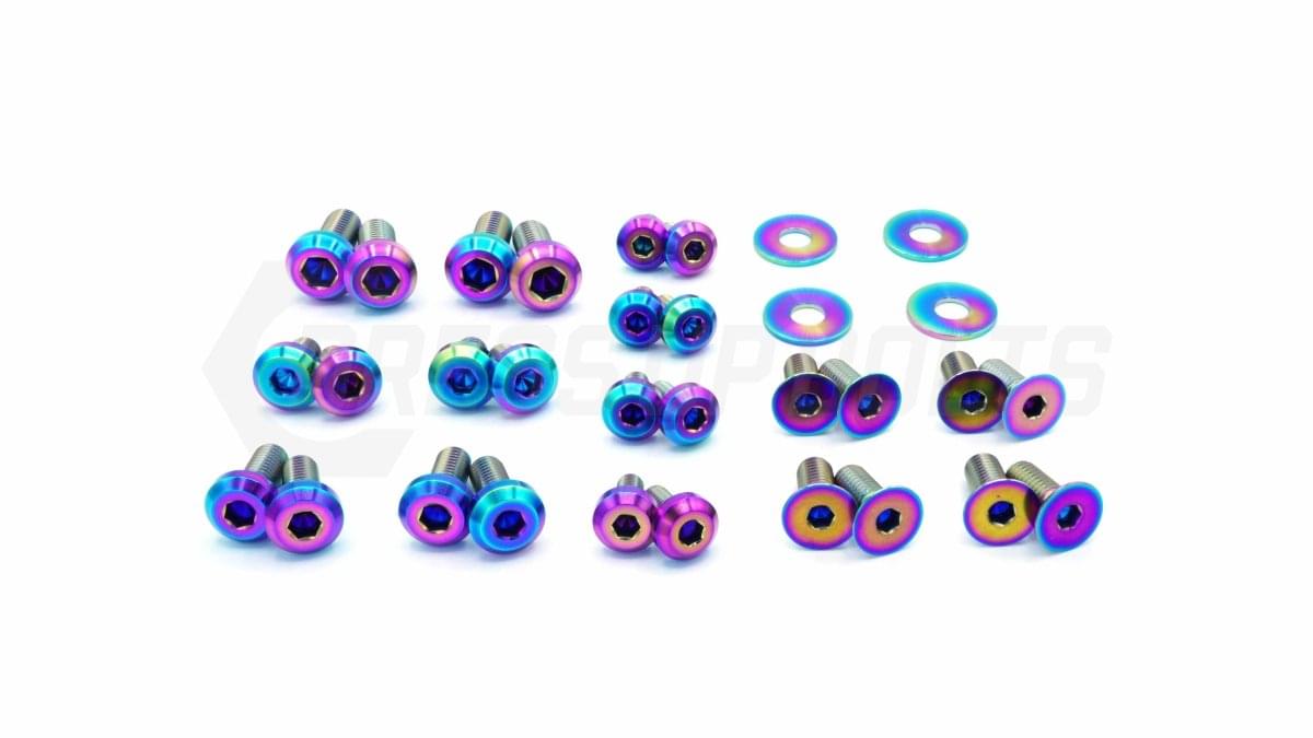 Dress Up Bolts Titanium Hardware Door Kit - BMW F80 M3 (2014-2018).