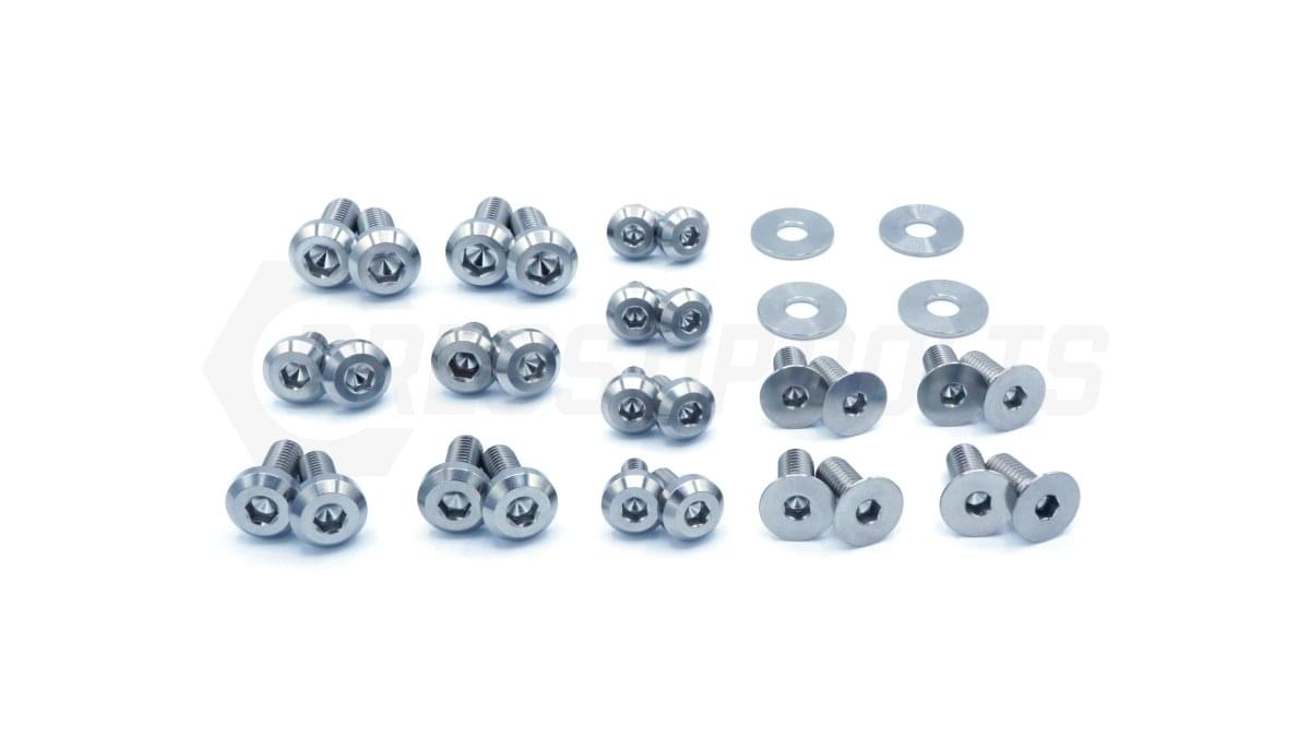 Dress Up Bolts Titanium Hardware Door Kit - BMW F80 M3 (2014-2018).